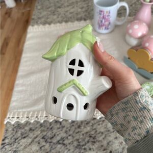 Ceramic Light Green Fairy House